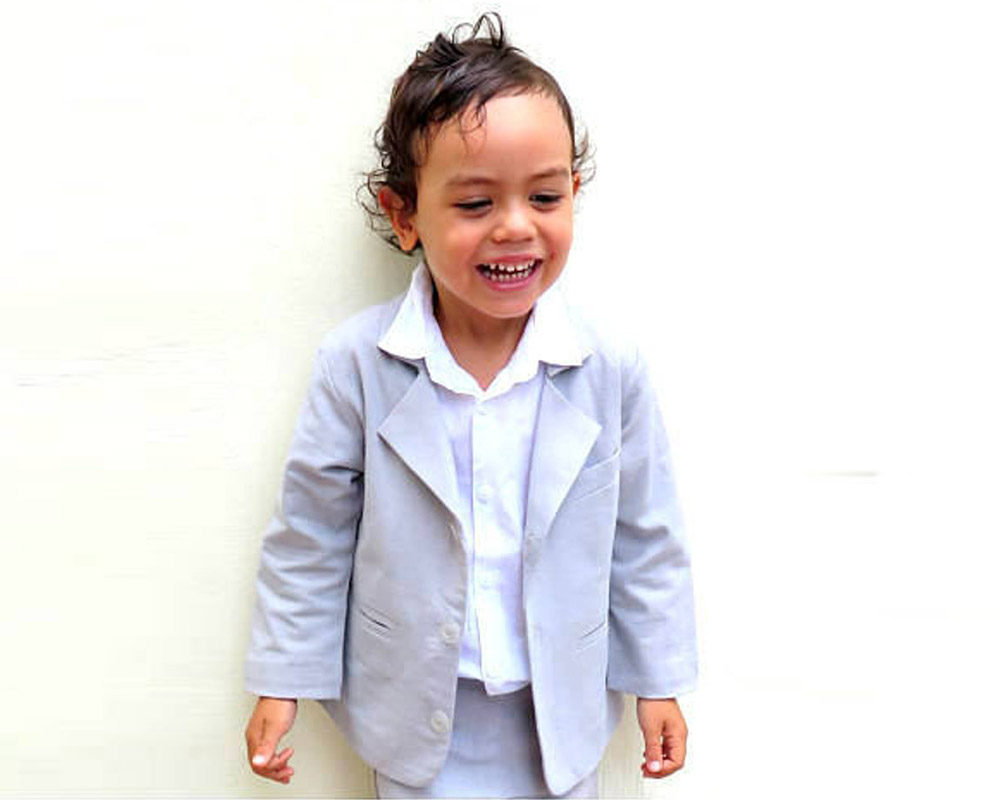 Boys Next Stone Blazer Set with Check Shirt (3mths-9yrs) - Natural | Blazer  and t shirt, Toddler suits, Beige dress outfit