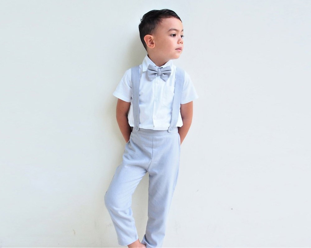 Long linen pants with suspenders – zekko.kids