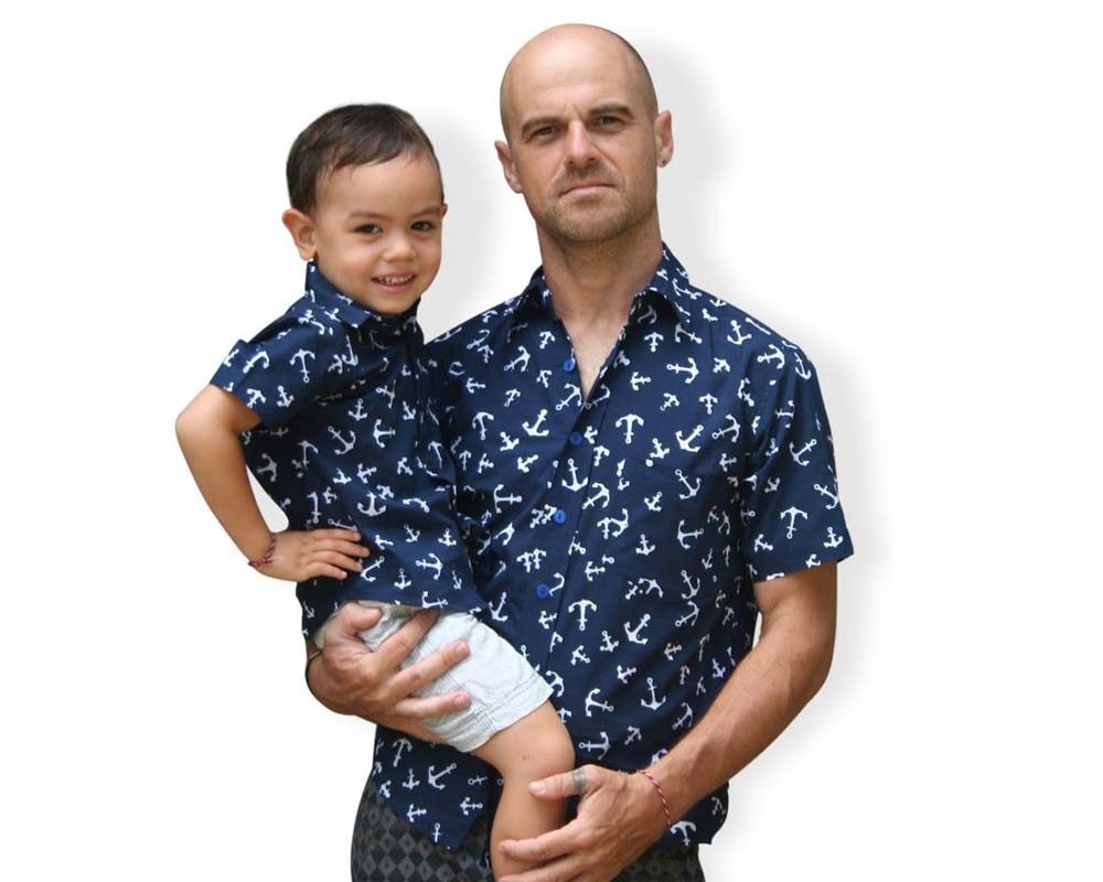 Father & Son Matching Shirts – Anchor - Tiny Tots Kids