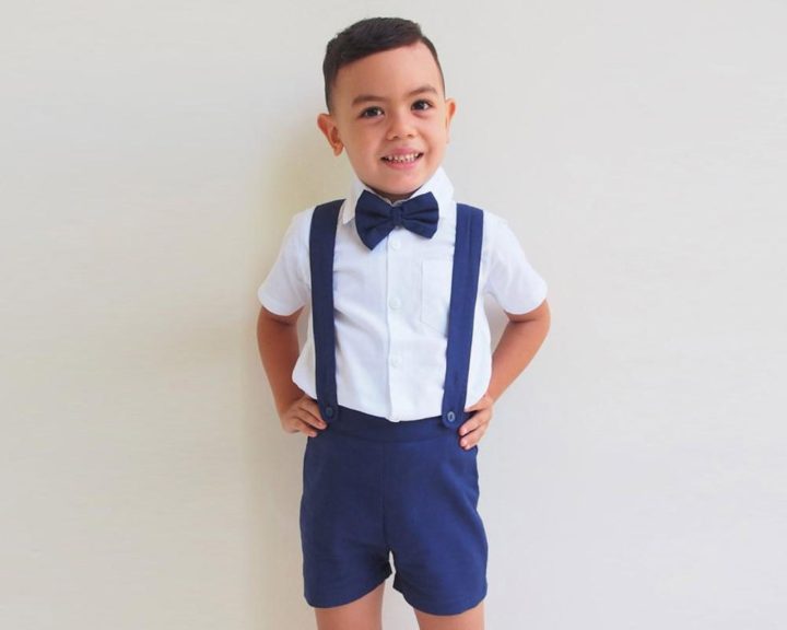 Boy 3 Piece Linen Outfit - Navy - Tiny Tots Kids