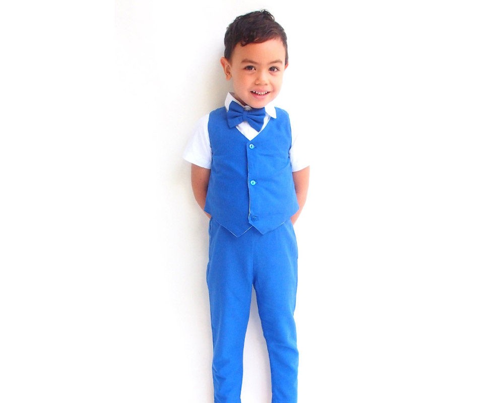 Boy 3 Piece Linen Suit