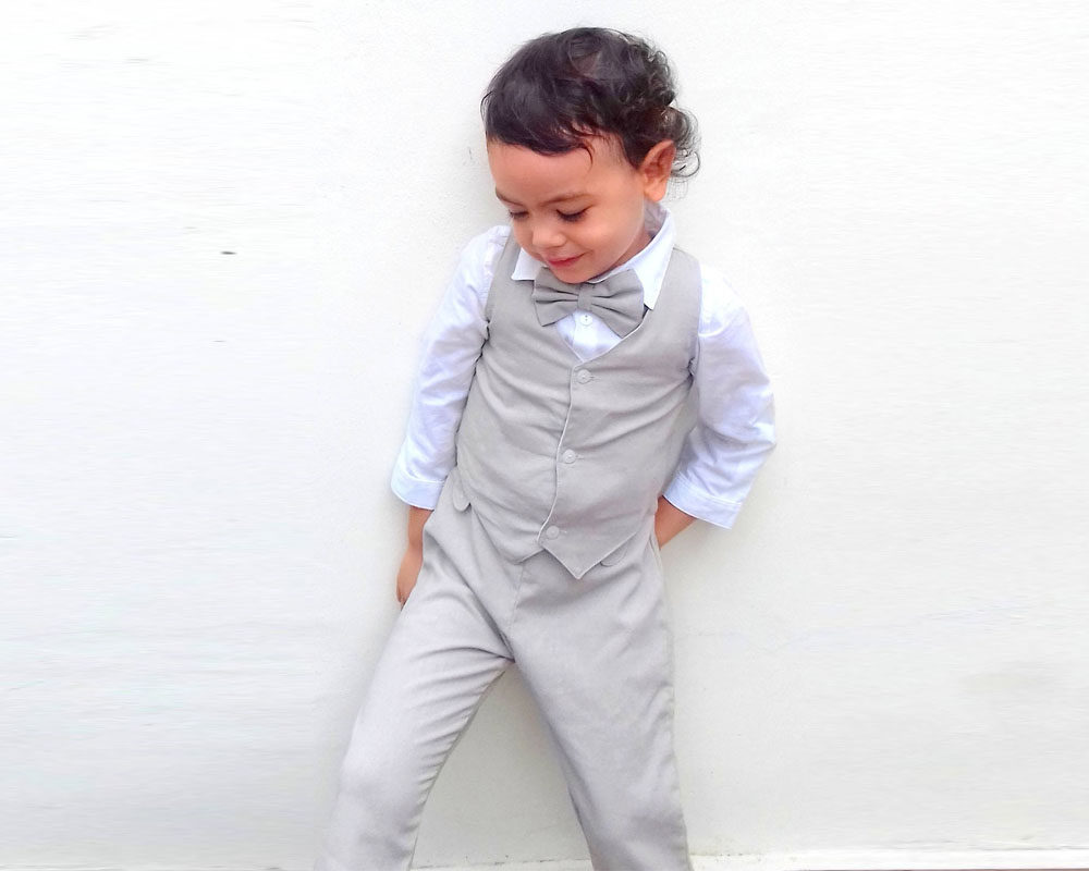 Boy 4 Piece Linen Suit