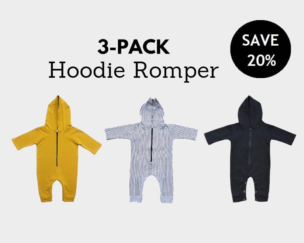 Pack Baby Hoodie Romper