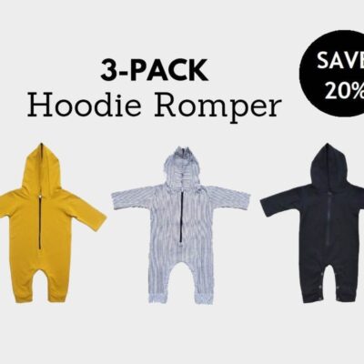 Pack Baby Hoodie Romper