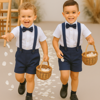3pcs. Ring Bearer Suit - Navy
