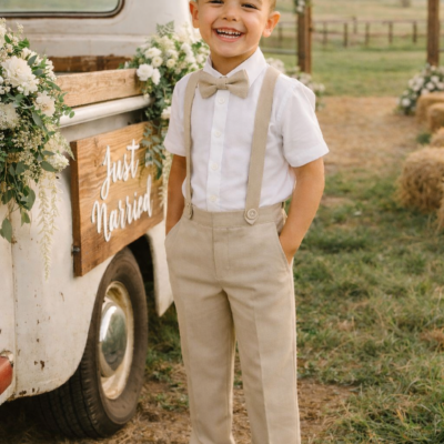 Ring Bearer Suits - Beige