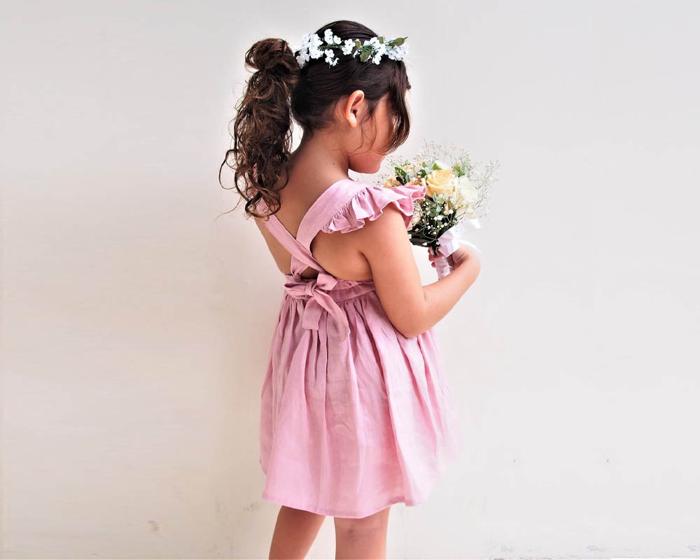 WREESH Toddler Girls Birthday Party Gowns Embroidery Satin Dress Rhinestone  Bowknot Long Dresses Hot Baby Clothes Pink - Walmart.com