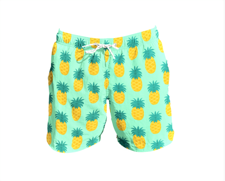 Matching Swim Trunks - Pineapple - Tiny Tots Kids