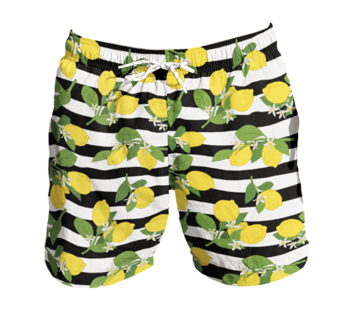 Matching Swim Trunks - Lemons - Tiny Tots Kids