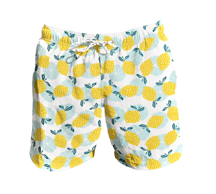 Matching Swim Trunks - Lemon - Tiny Tots Kids