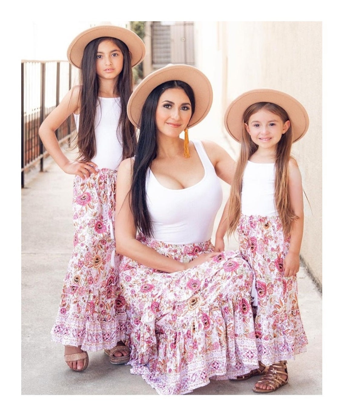 Mother and shop daughter matching skirts