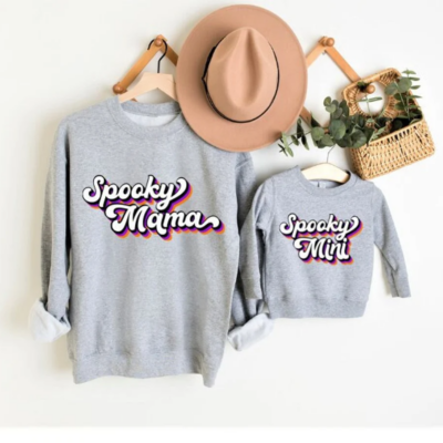 Mommy & Me Halloween Sweatshirts – Spooky Mama