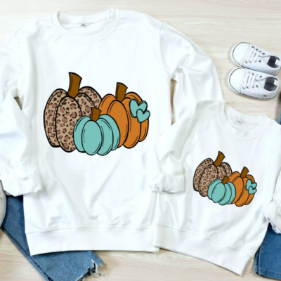 Mommy & Me Fall Sweatshirts – Pumpkin