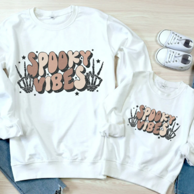 Mommy & Me Halloween Sweatshirts – Spooky Vibes