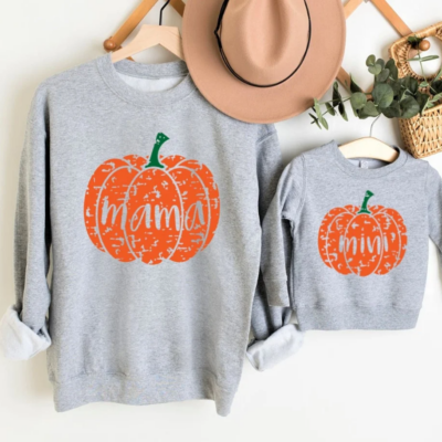 Mommy & Me Halloween Sweatshirts – Mama Pumpkin