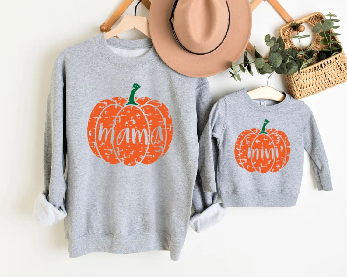 Mommy & Me Halloween Sweatshirts – Mama Pumpkin