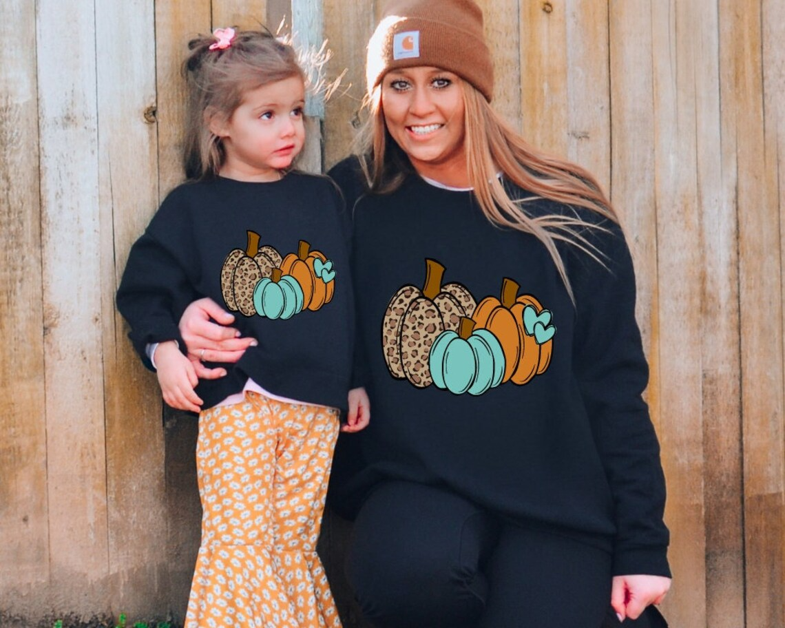 Mommy & Me Fall Sweatshirts – Pumpkin