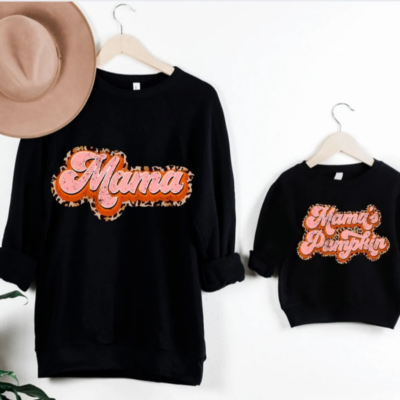 Mommy & Me Halloween Sweatshirts – Mama’s Pumpkin