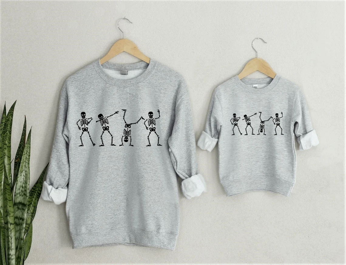 Passende Halloween-Sweatshirts - Tanzendes Skelett