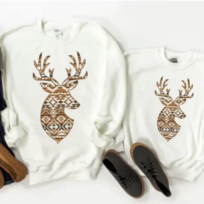 Matching Christmas T-Shirts – Reindeer