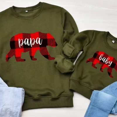 Matching Christmas Sweatshirts – Papa Bear