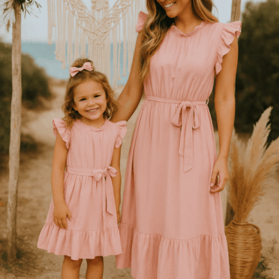 Mommy & Me Dress - Emily Pink
