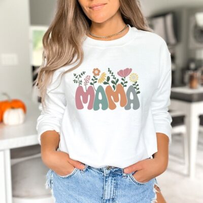 MAMA Flower Sweatshirt