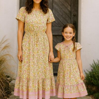 Mommy & Me Dress - Emily Yellow Floral
