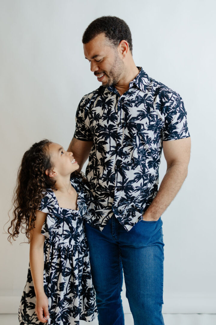 Father & Daughter Matching Outfit - Palm - Tiny Tots Kids