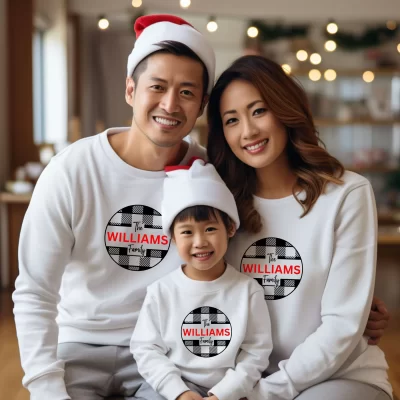 Matching Family Christmas Sweatshirts – Family Name