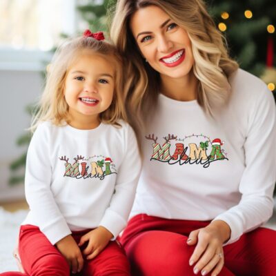 Mommy & Me Christmas Sweatshirts – Mama Mini