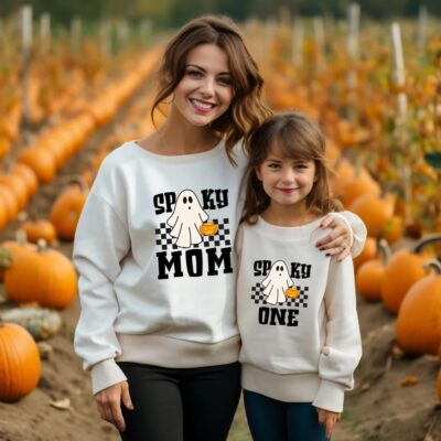 Mommy & Me Halloween Sweatshirts - Spooky One