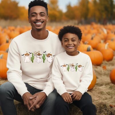 Daddy & Me Halloween Sweatshirts - Cowboy Ghouls