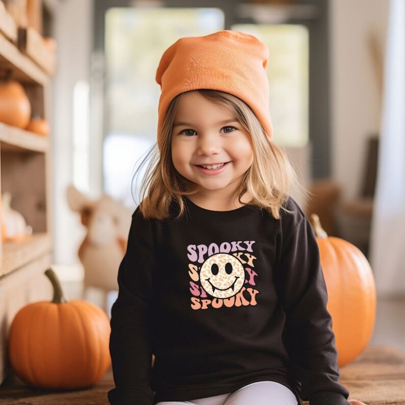 Kids Halloween Sweatshirts - Smiley Spooky