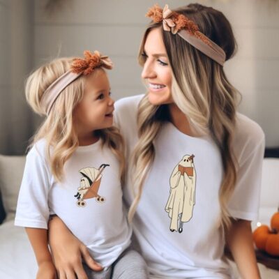 Mommy & Me Halloween T-shirt - Mama Ghost