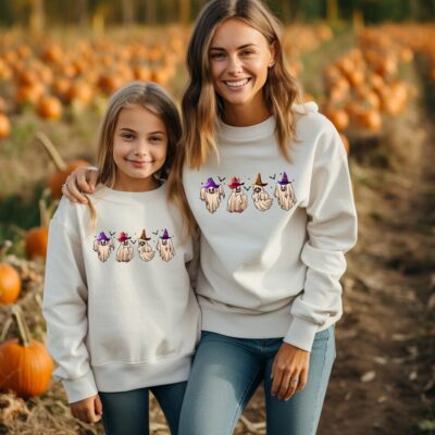 Mommy & Me Halloween Sweatshirts - Witches