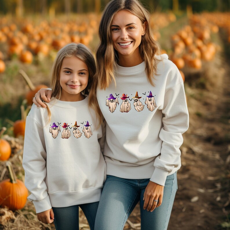 Mommy & Me Halloween Sweatshirts - Witches