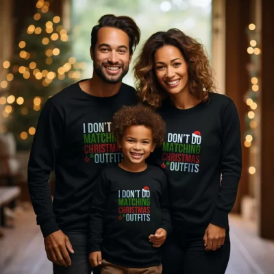 Matching Family Christmas Sweatshirts – I Don't Do Matching Outfit