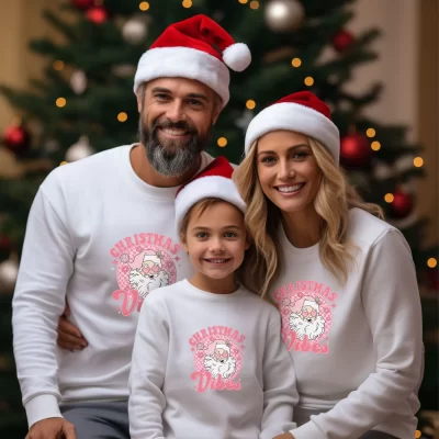 Matching Family Christmas Sweatshirts – Christmas Vibes