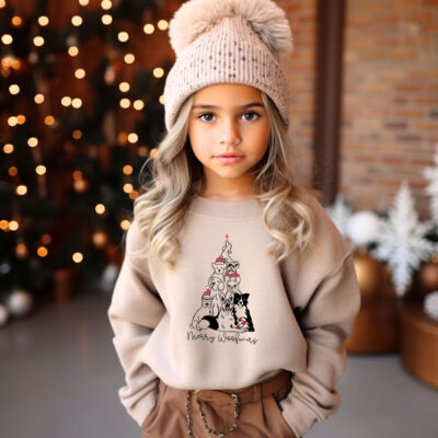 Kids Christmas Sweatshirts - Merry Woofmas