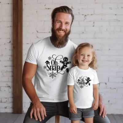 Daddy & Me Matching Christmas T-Shirt - Oh Snap