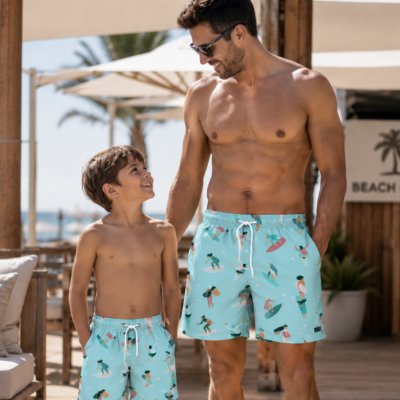 Daddy and Me Swim Shorts - Lets Surf