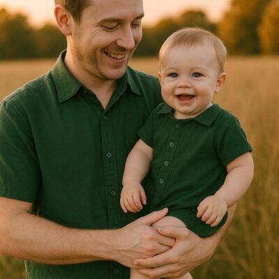 Father & Son Matching Shirts – Olive