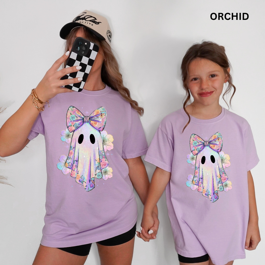 Comfort Colors® Mommy & Me Halloween Shirts - Iridescent Ghost - Image 2