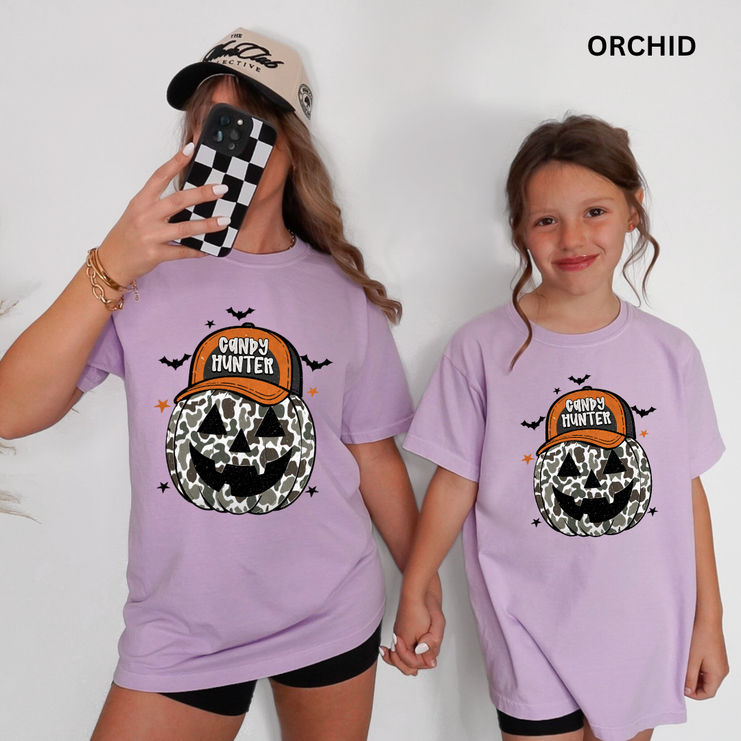 Comfort Colors® Mommy & Me Halloween Shirts - Candy Hunter