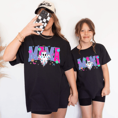 Comfort Colors® Mommy & Me Halloween Shirts - Neon Mama