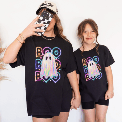 Comfort Colors® Mommy & Me Halloween Shirts - Boo