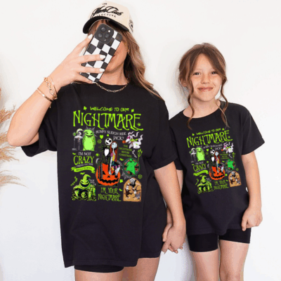 Comfort Colors® Mommy & Me Halloween Shirts - Movie Cartoon