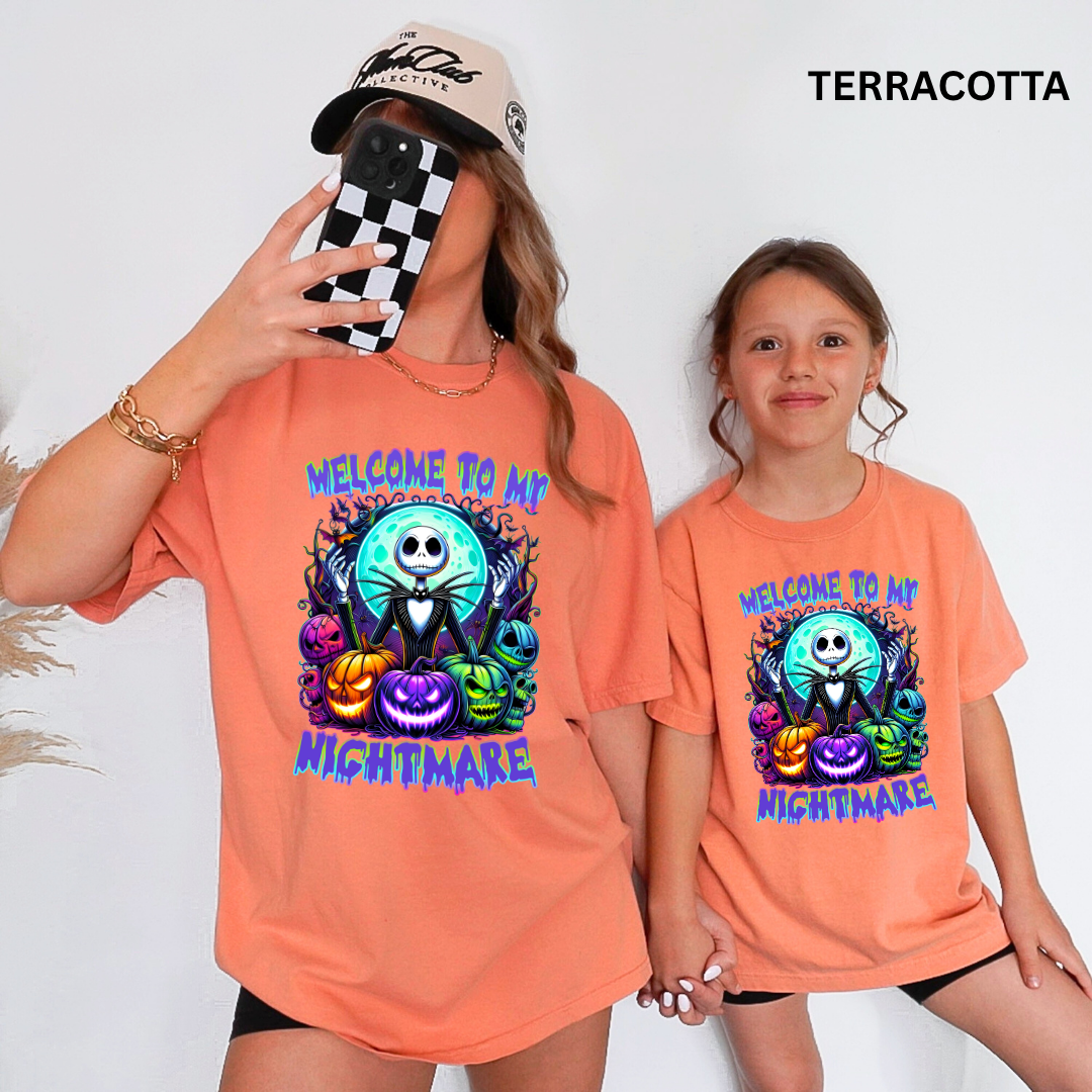 Comfort Colors® Mommy & Me Halloween Shirts - Nightmare Neon