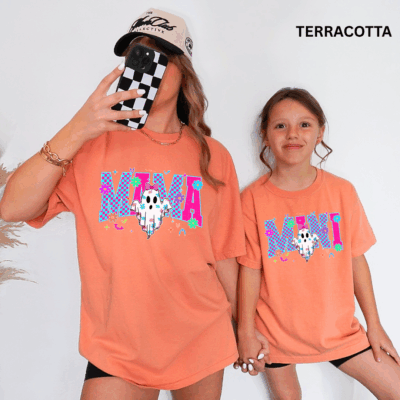 Comfort Colors® Mommy & Me Halloween Shirts - Mama Neon